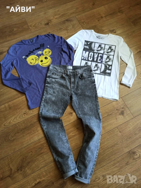 ZARA, PULL & BEAR детски дънки и блузки, снимка 1