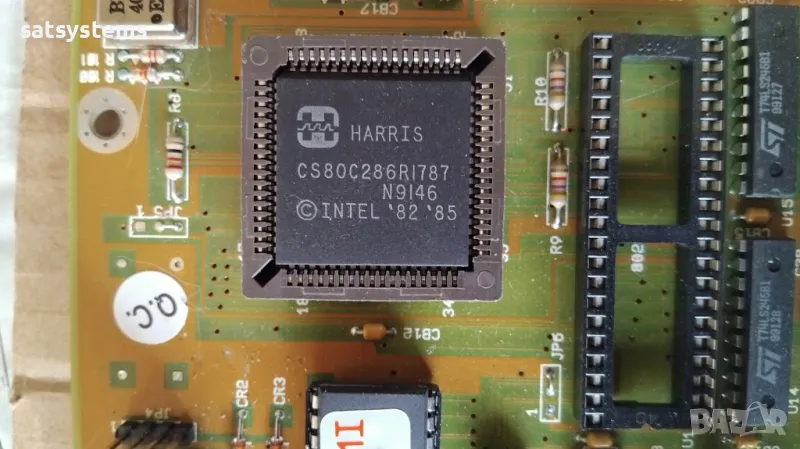 CPU 80286 Intel Harris CS80C286R1787 20 MHz Socket PLCC68, снимка 1