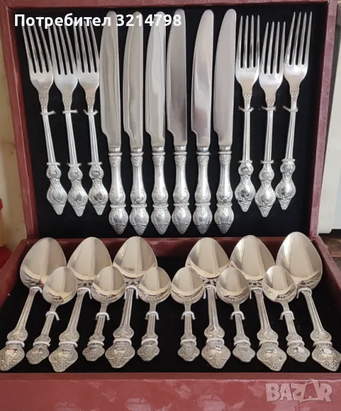 Посребрени руски прибори за хранене , снимка 1