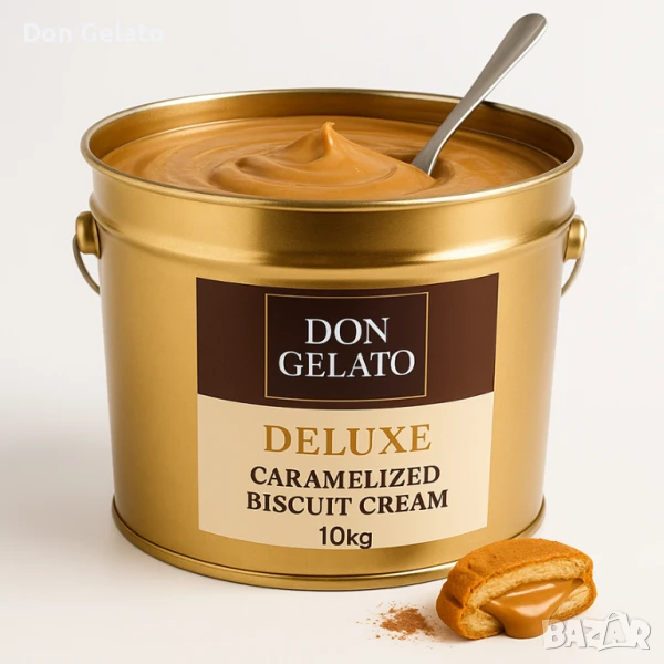 Крем пълнеж с бисквитен вкус Don Gelato Bisco Deluxe – 10 кг, снимка 1