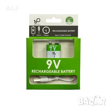 Aкумулаторни Батерии 9V USB Акумулаторна Батерия Презареждащи, снимка 1