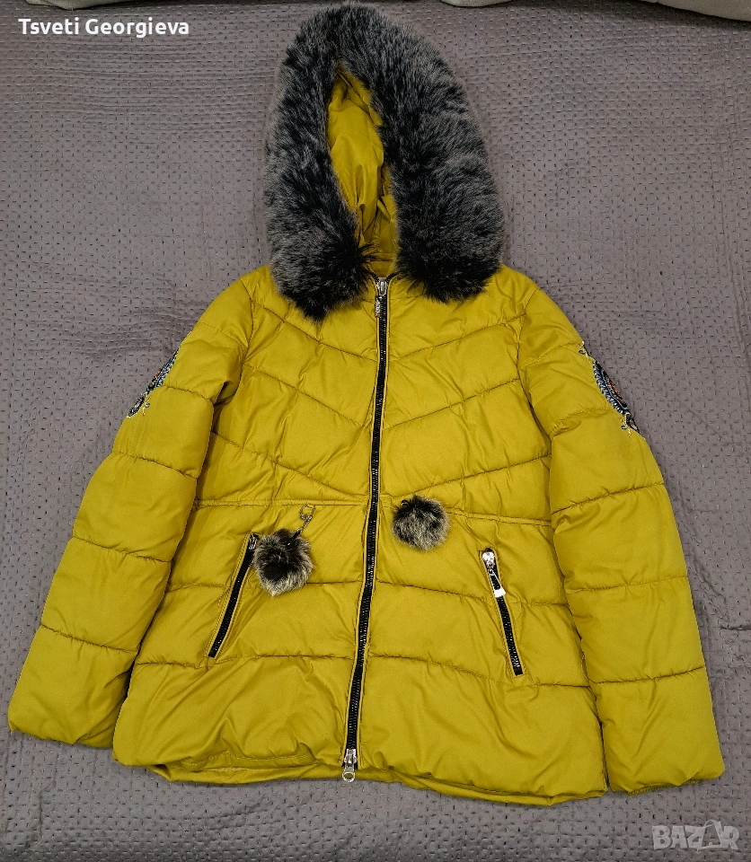 Зимно жълто яке, снимка 1