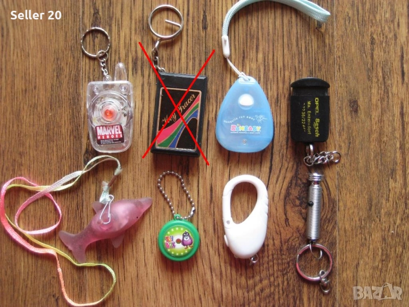 Ключодържатели - детски, светещи, метални, разни, снимка 1