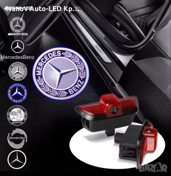 LED Лого Проектор Плафон За:Mercedes-Benz C Class W204, снимка 1