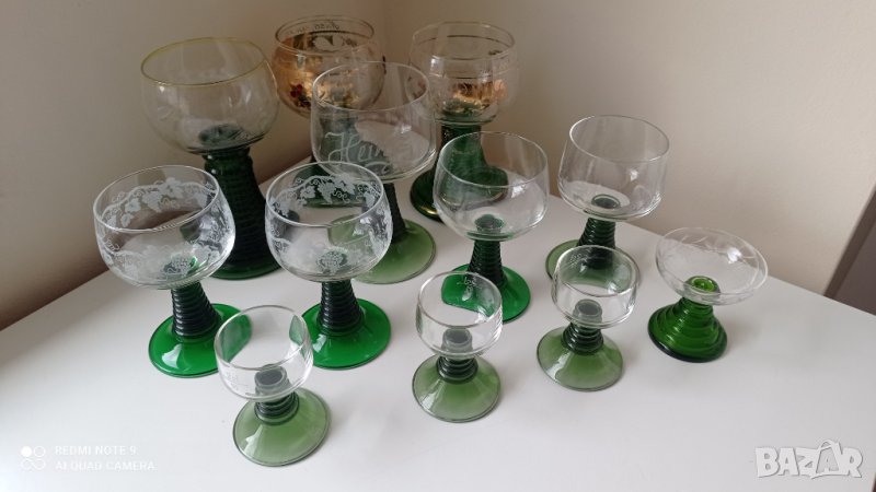 Ретро кристални чаши за вино, снимка 1