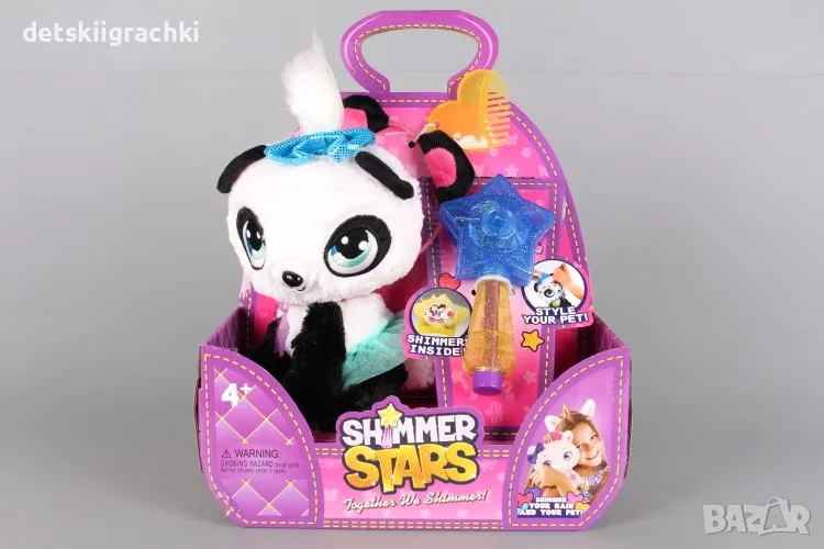Плюшена панда с блестящи звездички , снимка 1