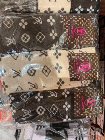 дълги чорапи 12 чифта gucci christian dior louis vuitton, снимка 3 - Дамски чорапи - 50763186
