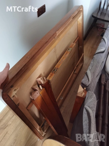 Масивна трапезна маса от естествено дърво – разтегателна, снимка 2 - Маси - 53583628