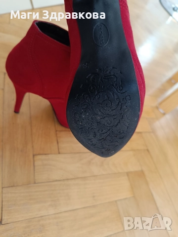 продавам велурени дамски обувки на висок ток, снимка 6 - Дамски обувки на ток - 52865908