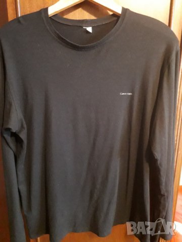 Мъжка блуза Calvin Clain черна фин трикотаж , снимка 1 - Блузи - 32662351