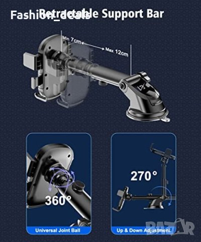 	Нова Поставка за мобилен телефон за автомобил кола универсална стойка, снимка 4 - Селфи стикове, аксесоари - 40443181