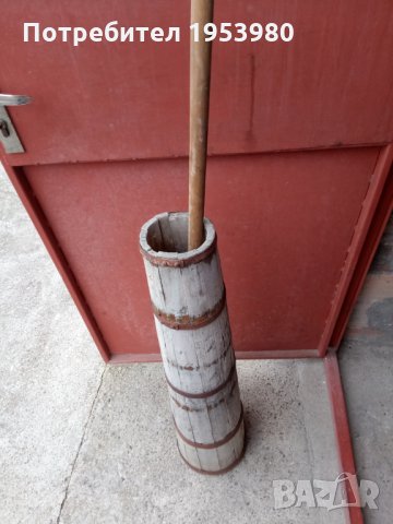 Стара буталка за биене на масло, снимка 2 - Антикварни и старинни предмети - 32590940