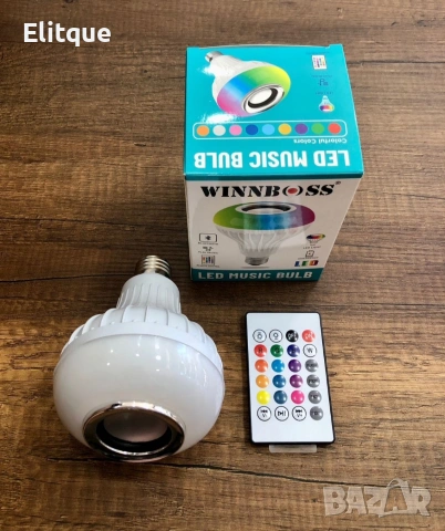 Цветна LED крушка с дистанционно управление – 16 цвята