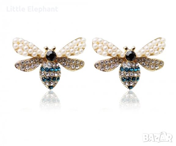 Обеци с многоцветни кристали,бранд/нови