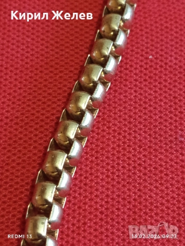 Масивен метален ланец 3D бокс плетка много красив стилен дизайн 51691, снимка 2 - Колиета, медальони, синджири - 53462185
