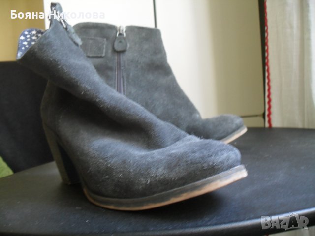 Боти TOMMY HILFIGER DENIM, сивосини, н. 39, снимка 9 - Дамски боти - 36818608