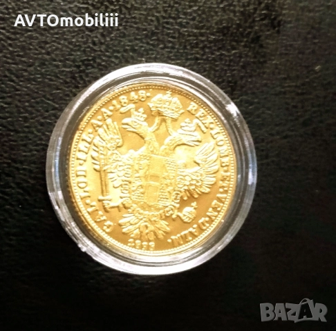 Позлатена монета 1 Дукат 1848 г Франц Йосиф , снимка 2 - Нумизматика и бонистика - 52304833