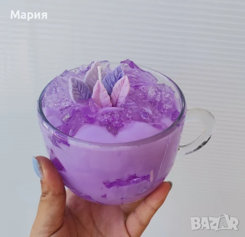 Чаши с гел восък , снимка 2 - Чаши - 50812239