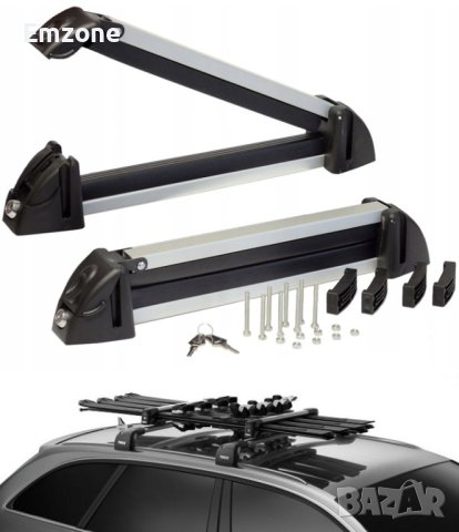 Алуминиев Багажник за Ски/Сноуборд Menabo White Bear + Заключване , снимка 4 - Аксесоари и консумативи - 43103150