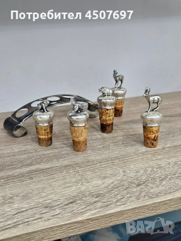 сребърни ловни тапи за вино., снимка 10 - Антикварни и старинни предмети - 53477373