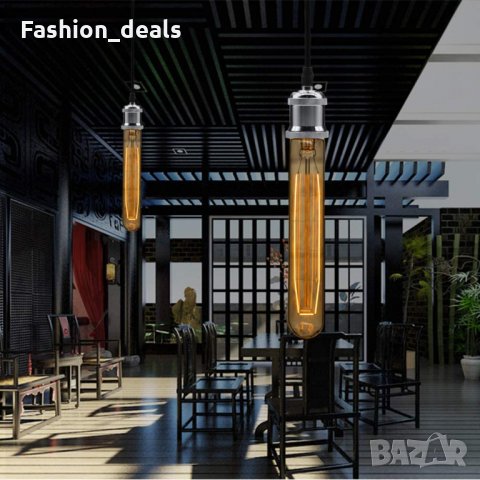 Хромирана Висулка за окачване на таван с E27 Държач за лампа, снимка 7 - Други - 33623402