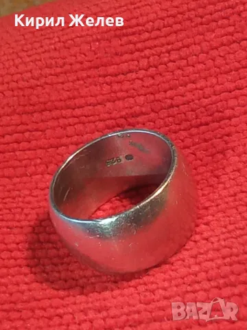 МАСИВНА СРЕБЪРНА ХАЛКА ПРЪСТЕН МАРКОВО СРЕБРО 925 СТИЛНА РЪЧНА АРТ ИЗРАБОТКА 48559, снимка 11 - Пръстени - 49866116