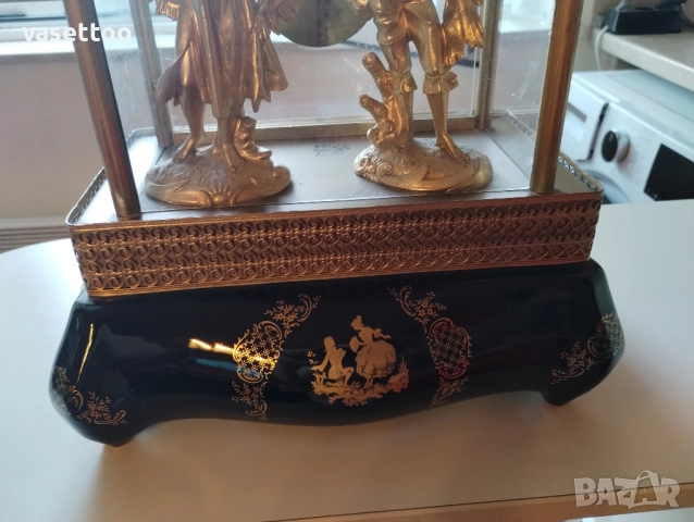 Порцеланов часовник Лимож, снимка 5 - Антикварни и старинни предмети - 51553582