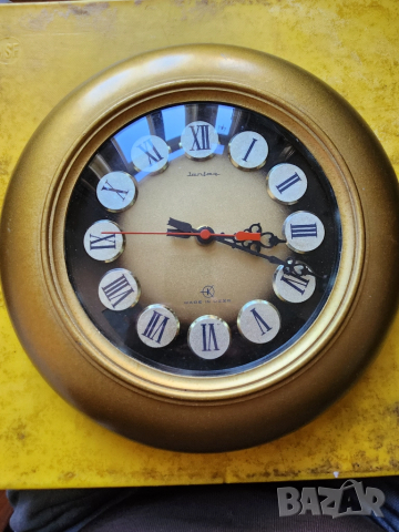 Часовник " Янтарь ", настенен, ел.механичен, работещ отлично СССР, снимка 4 - Други ценни предмети - 45079979