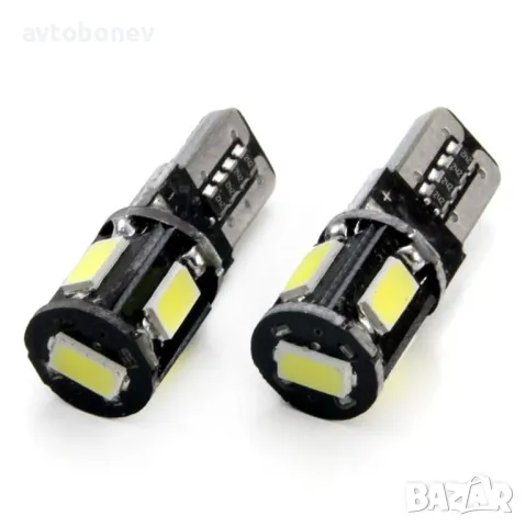 LED крушки AMIO-T10(W5W)CANBUS-12V, к-т/2бр./, снимка 2 - Аксесоари и консумативи - 49582752