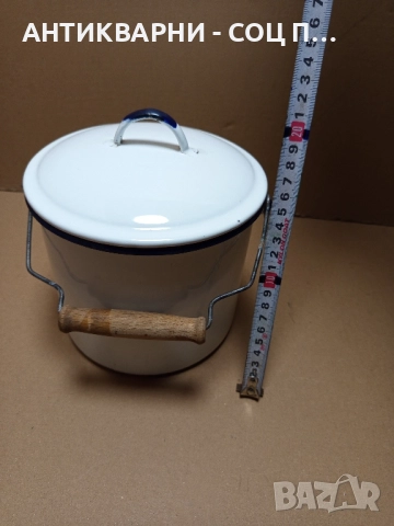Соц Стара Емайлирана Съдинка За Мляко 3лт. , снимка 12 - Антикварни и старинни предмети - 51913736
