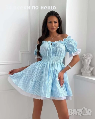 Дамска Кокетна Разкроена Къса Рокля - 3 Налични Цвята Код A699, снимка 3 - Рокли - 50826815