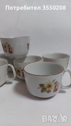 Чаши за кафе, 7 броя, Изида, снимка 2 - Сервизи - 44098055