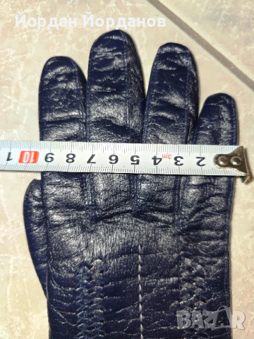 Продавам дамски черни кожени ръкавици от естествена кожа, снимка 4 - Ръкавици - 53113384