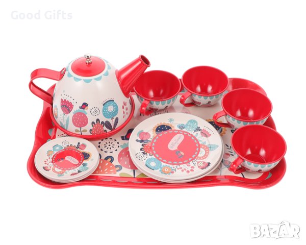 Голям комплект Детски метален сервиз за чай, снимка 5 - Други - 43252087