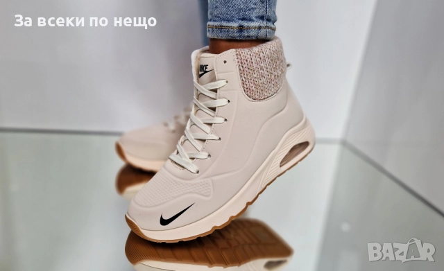 Nike Дамски Бежови Зимни Боти Найк Код V8, снимка 5 - Дамски боти - 52423578