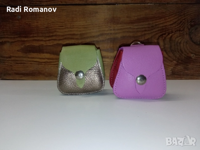 Чифт компактни кожени портмонета, кожен ключодържател, детско портмоне , снимка 3 - Портфейли, портмонета - 51929343