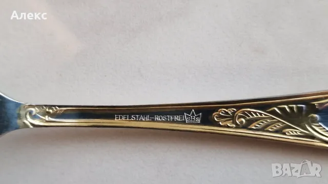 Solingen Vintage 23-24к позлата. Лопатка за торта., снимка 3 - Прибори за хранене, готвене и сервиране - 48093094