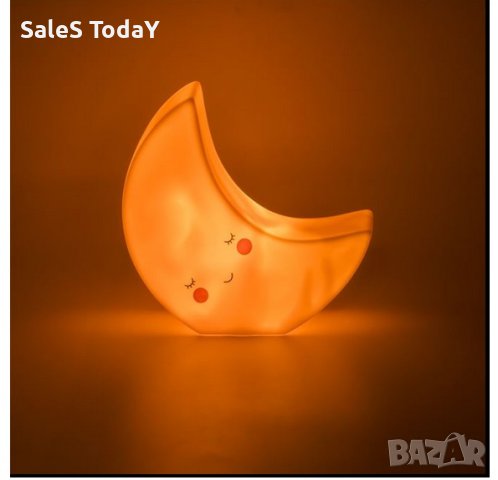Нощна лампа, Луна- Moonlight, 13.5x4.3x13.5cm