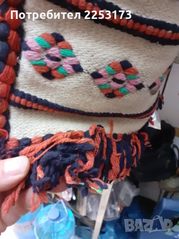 Стара вълнена торба тип,,Сурвакарска  ,,, снимка 4 - Декорация за дома - 49815387