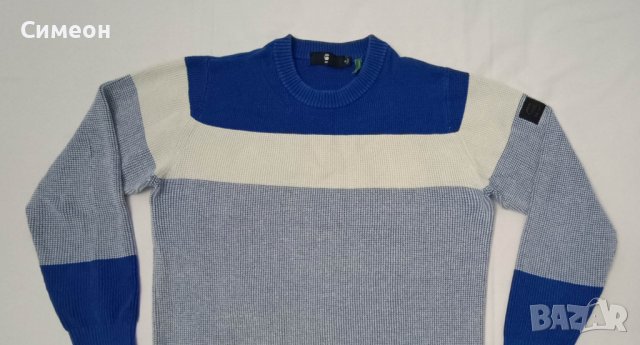 G-STAR RAW оригинален пуловер S памучен Block Stripe R Knit, снимка 2 - Пуловери - 40166930