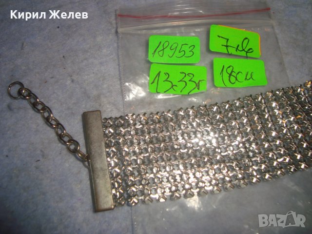 ПОСРЕБРЕНА РЕТРО ВИНТИДЖ ПЛЕТКА ФИНА ГРИВНА 18953, снимка 3 - Гривни - 37026730