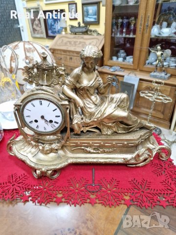 Прекрасен антикварен колекционерски френски каминен часовник - стил Луй 14.-1835 г , снимка 5 - Антикварни и старинни предмети - 43271579