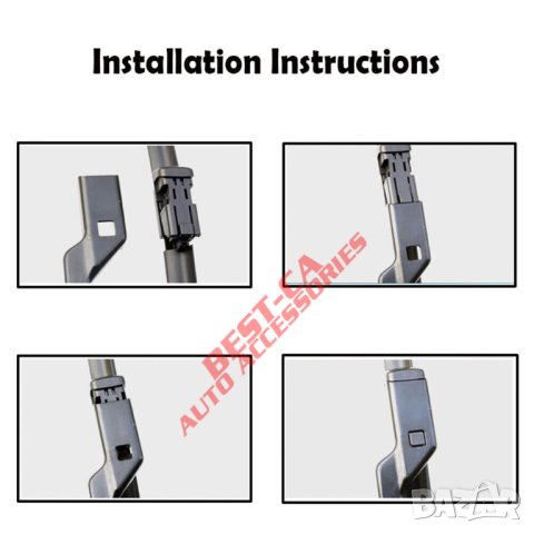 Комплект чистачки за предно стъкло подходящи за Пежо / Peugeot 308 308SW 308CC, снимка 6 - Аксесоари и консумативи - 43652651