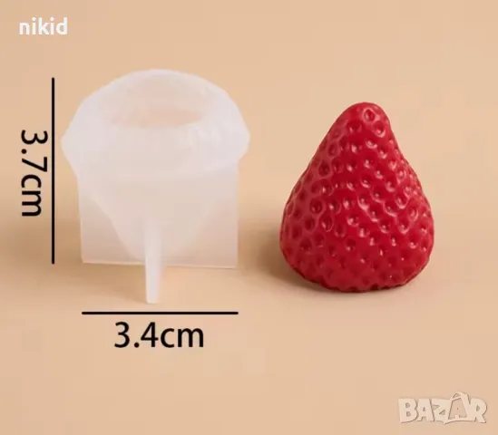 3d Ягода ягодка цяла силиконов молд форма фондан шоколад смола гипс декор свещ