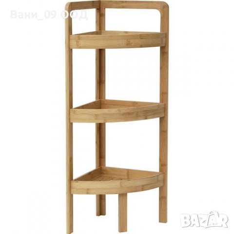 Бамбукова ъглова етажерка за баня, снимка 2 - Етажерки - 36675474