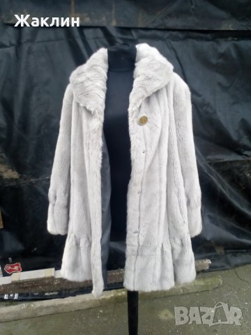 Елегантно дамско палто от еко кожа, снимка 2 - Палта, манта - 27557636