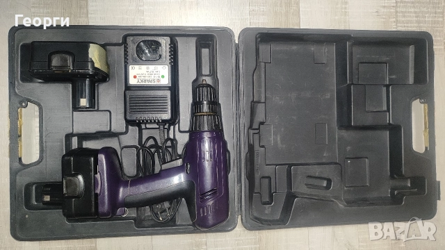 Работещ винтоверт Sparky - пълен комплект, за нови батерии.