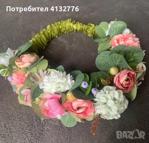 Диадема „Нежност". Красив ръчно изработен венец ., снимка 3 - Аксесоари за коса - 52194601