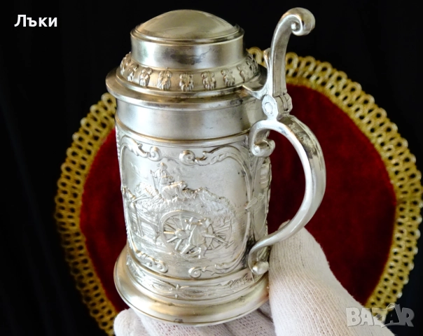 Калаена халба с картини Оран,Сеитба,Жътва. , снимка 8 - Антикварни и старинни предмети - 52203706