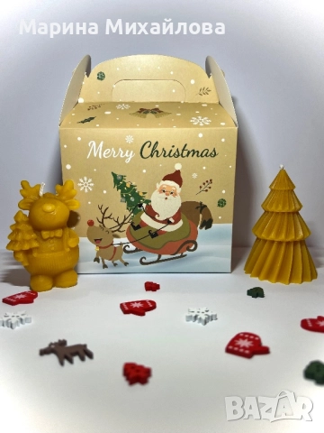 Коледни свещи от 100% чист пчелен восък, снимка 8 - Други - 52662796